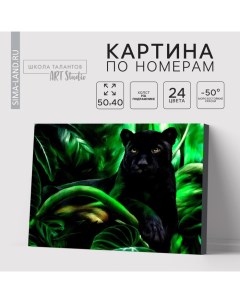 Картина по номерам на холсте с подрамником «Пантера», 40×50 см Школа талантов