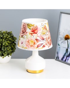 Настольная лампа с абажуром «Флоренция», Е14, 40 Вт, 20×20×30.5 см Risalux