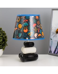 Настольная лампа с абажуром «Абстракция в темноте», Е14, 15 Вт, 20×20×28 см Risalux