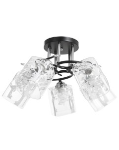 Люстра потолочная «Ариса», 5хЕ27, 40 Вт, чёрный, 58×58×27 см Bayerlux