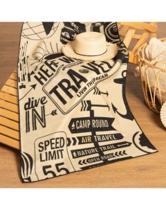 Полотенце пляжное «» Travel, 70×140 см Этель