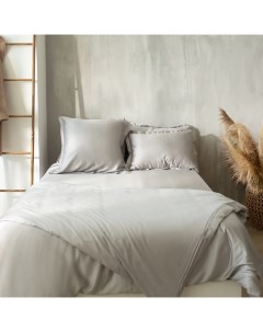 Простыня 1.5-спальная SL Home Tencel, 160×235 см, светло-серая, тенсель Sima-land home