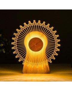 Светильник сенсорный «Колесо» LED крутится 6 Вт USB 15×4×16 см Risalux