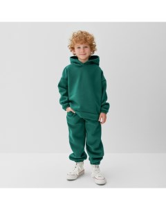 Костюм детский (толстовка, брюки) Basic line, размер 30 (98-104 см), зелёный Kaftan