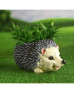 Фигурное кашпо для цветов «Ёжик», 25 см, полистоун Хорошие сувениры