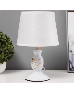 Настольная лампа «Дорофея» Е27 40 Вт бело-золотой 18×18×29 см Risalux