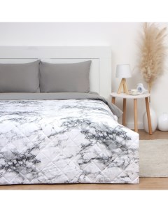 Покрывало 2 сп White marble, 180*210±5см, микрофайбер, 100% п/э Lovelife