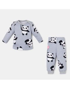 Комплект: джемпер, брюки «. Панда», рост 80-86 см Крошка я