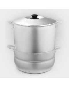 Манты-казан, 6 л, с 4 сетками, с крышкой, штампованный алюминий Белая калитва