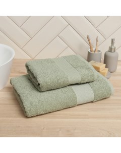 Полотенце махровое «Нежность», 70×140 см, хлопок 100%, оливковое Lovelife