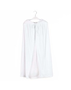 Карнавальный плащ детский, плюш, длина 95 см, белый Страна карнавалия