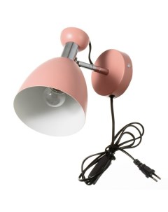 Бра с выключателем на проводе «Клаудиа» Е27 40 Вт розовый 28×15×20 см Bayerlux