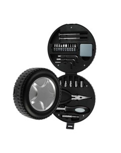 Набор инструментов, подарочный пластиковый кейс «Колесо», 24 предмета Tundra