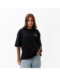 Футболка женская Lucky, размер S-M, чёрная Mist