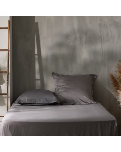 Простыня на резинке 1.5-спальная SL Home Tencel, 160×200+30 см, серая, тенсель Sima-land home