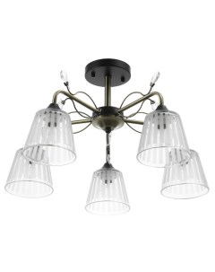 Люстра «Шарлин» 5хЕ27 40 Вт черный-латунь 51×51×29 см Bayerlux