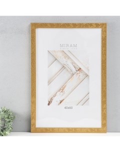 Фоторамка для фото 40×60 см «МИРАМ», пластик, под золото, (пластиковый экран) Miram