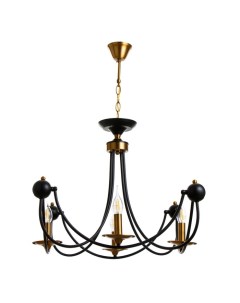 Люстра «Фломи» 4хЕ14 40 Вт черно-золотой 60×73×60 см Bayerlux