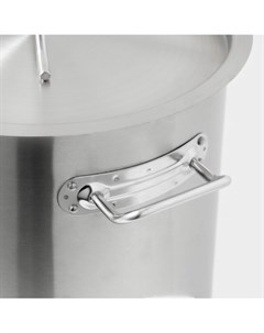 Кастрюля HoReCa, 20 л, толщина 0.8 мм, 201 сталь, с крышкой, нержавеющая сталь Hanna knövell