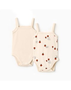 Комплект боди Oranges 2 шт, рост 68-74, молочный Крошка я
