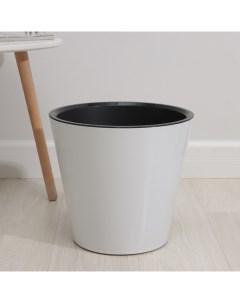 Кашпо для цветов со вставкой Rosemary, 16 л, d=33 см, белое Idiland