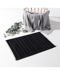 Коврик махровый «» Lines, 50×70 см, хлопок 100%, черный Этель