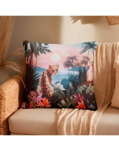 Подушка декоративная «Тропики», 40×40 см, микрофибра Этель