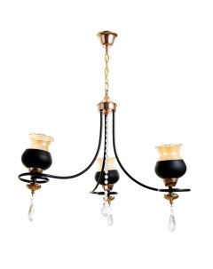 Светильник подвесной «Лира», люстра 3хЕ27, 40 Вт, чёрный, 60×60×85 см Bayerlux