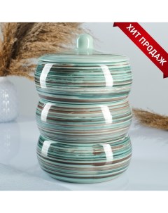 Набор для холодца «Скандинавия», 3 шт., 900 мл, 16.5×23 см, бирюзовый Борисовская керамика