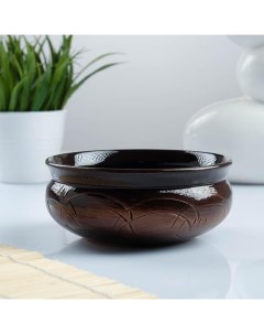 Тарелка глубокая «Старина», 500 мл, 14×6 см, коричневая Борисовская керамика