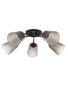 Люстра на потолок «Онлайн», 5×15 Вт, Е27, венге/черный Bayerlux