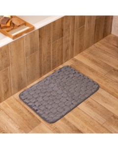 Коврик для ванной «. Ромбы», 40×60 см, светло- серый Этель