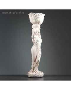 Фигура "Девушка стоя кашпо на голове средняя" состаренное1,5 л / 22х80х22см Хорошие сувениры