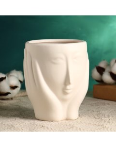 Декоративное кашпо для цветов «Лори», 800 мл, 14×12 см, керамическое, МИКС Take it easy