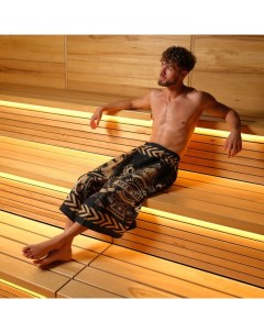 Полотенце для бани «Настоящий мужчина» мужской килт 80×145 см, 100 % хл, вафельное полотно Этель