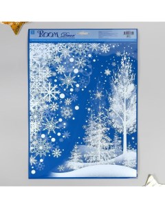 Статическая наклейка для окон и зеркал «Зимний пейзаж», 29×41 Room decor