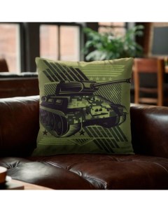 Подушка декоративная «. Танк», 40×40 см, велюр Этель