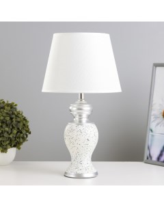 Настольная лампа «Ламина» Е14 40 Вт бело-серебристый 22×22×40 см Risalux