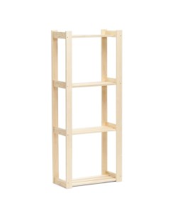 Стеллаж деревянный, 4 полки, 150×64×27.5 см, хвоя, второй сорт, напольный, «» Добропаровъ