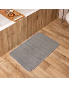 Коврик для ванной «» Basic, 50×80 см, серый Этель