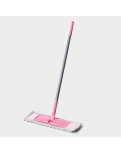 Швабра для мытья пола плоская с телескопической ручкой, 40×14×90(120) см, микрофибра Raccoon