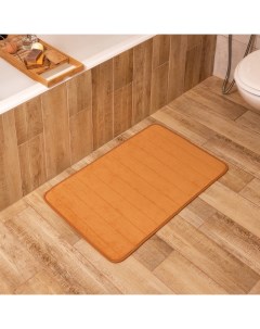 Коврик для ванной «» Basic, 50×80 см, светло-коричневый Этель