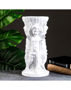 Фигурное кашпо "Три ангела", 0,3 л/15х15х33 см, белое Хорошие сувениры