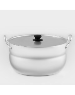 Кастрюля, 10 л, металлическая крышка, алюминий Белая калитва