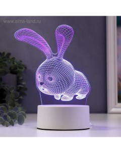 Светильник «Кролик» LED RGB от сети 9.5×14×19 см Risalux