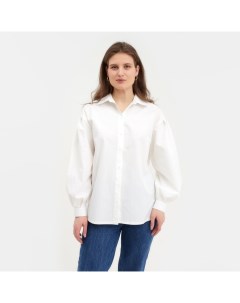 Рубашка женская с объёмными рукавами : Casual Collection, размер 50, белый Minaku