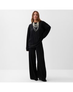 Костюм женский (блуза, брюки) Classic collection, размер 44-46, чёрный Mist