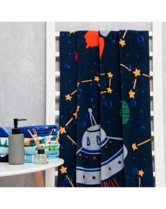 Полотенце "Космос" 70х140 см, велюр/махра 340гр/м2, 100% хлопок Lovelife