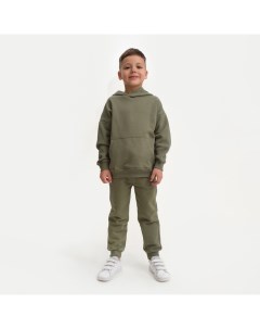 Костюм детский (худи, брюки) Basic line, размер 32 (110-116 см), хаки Kaftan