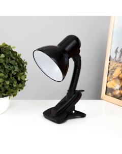 Лампа настольная Е27, с выкл. на зажиме (220 В) черная (108 В) Risalux